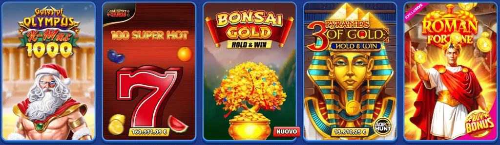 Catalogo giochi: oltre 6000 titoli disponibili Pistolo Casino